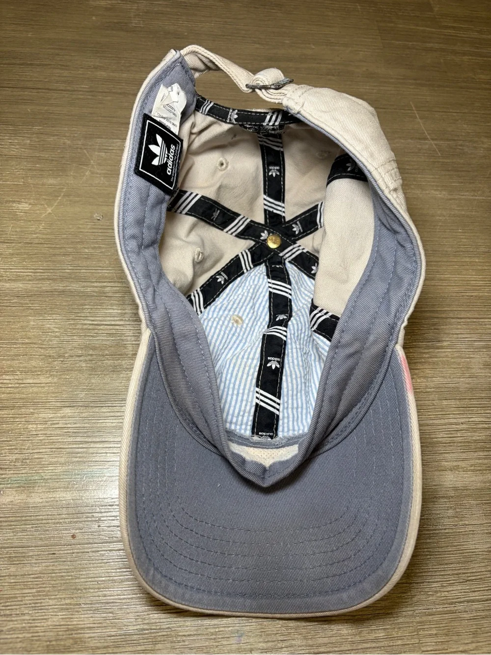 Adidas ceam khaki hat  with Black Trefoil Logo